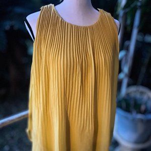 Yellow pleated Tunic